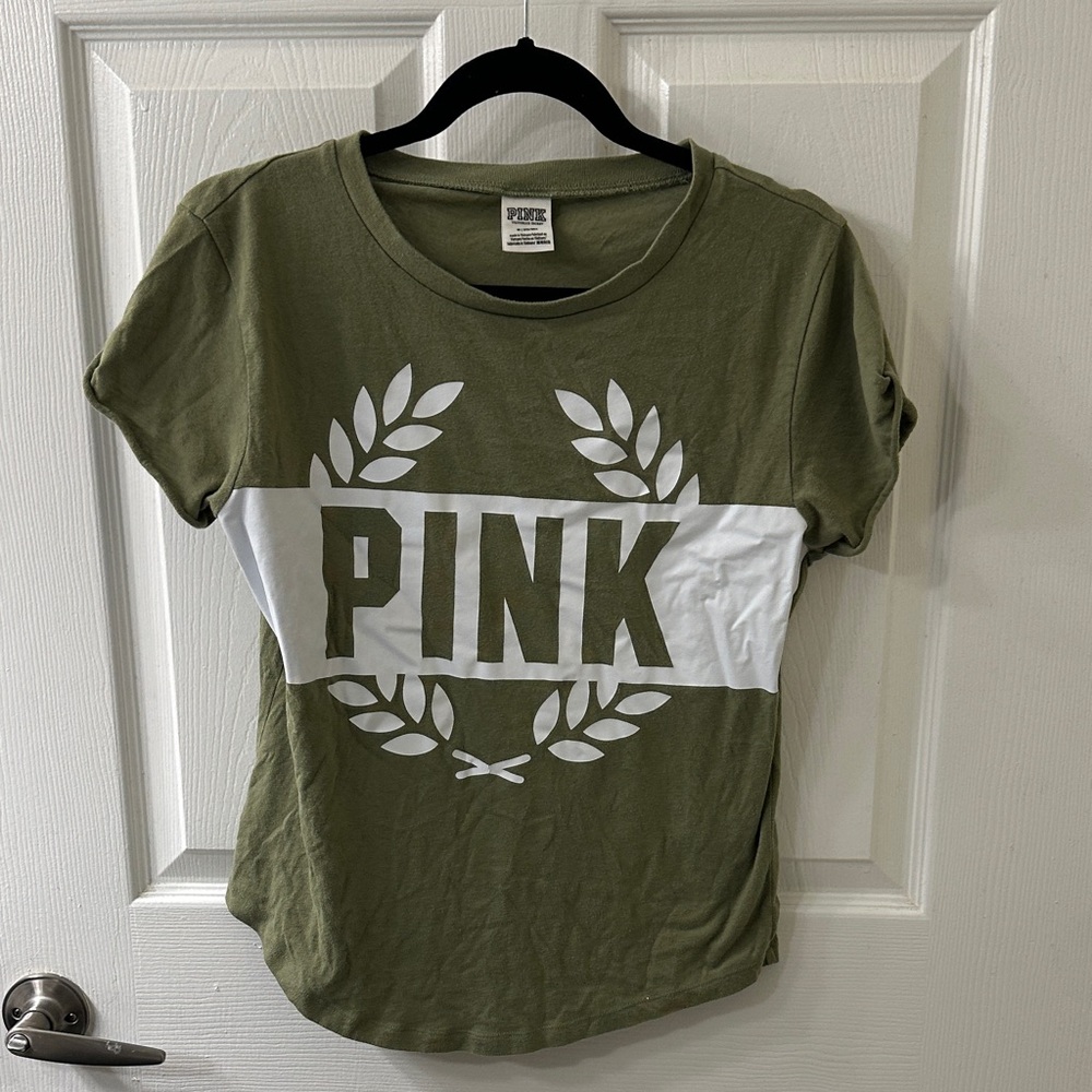 PINK Victoria's Secret Olive Tee